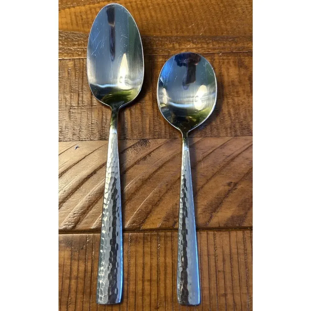 Wallace Continental Hammered Handle‎ Dinner & Soup Spoon 18/10 Stainless Steel